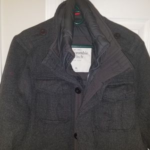 Abercrombie & fitch xl winter coat charcoal